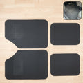 Universal heavy-duty rubber car floor mats with textured surface for all-weather protection