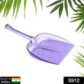 Plastic dustpan with ergonomic long handle for easy cleaning