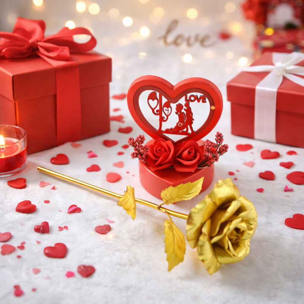 Heart Love Decorative Showpiece with heart-shaped décor centerpiece