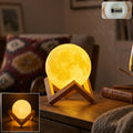 Moon Night Light with Wooden Stand, soothing ambient lighting