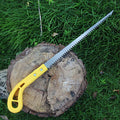 Portable hand saw with waterproof blade and ergonomic PVC handle for precise cuts.