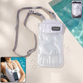 Main view of waterproof mobile pouch cover with lanyard