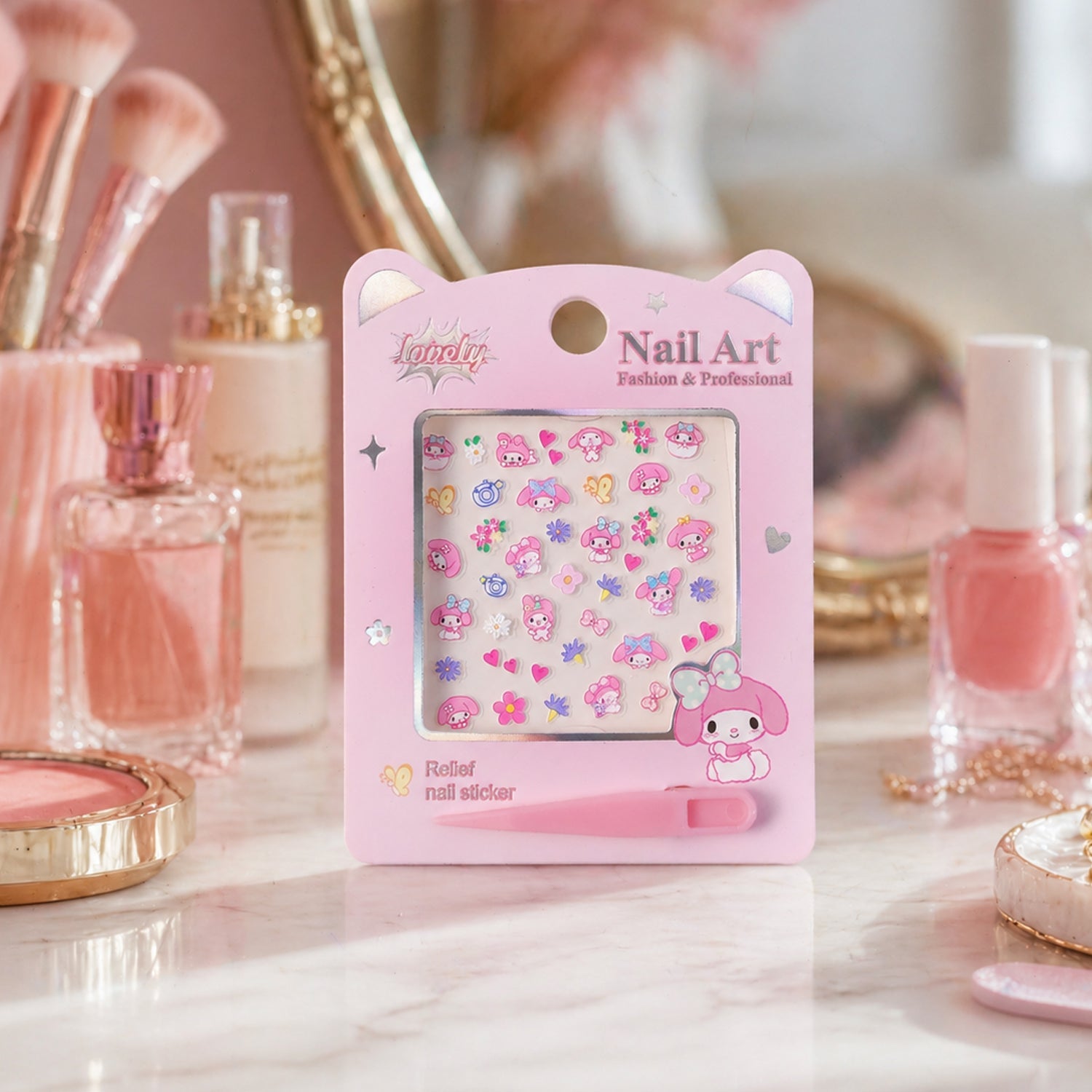 Colorful nail stickers for girls and women’s nail art