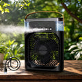 Main product shot of portable air cooler fan with 7-color LED light