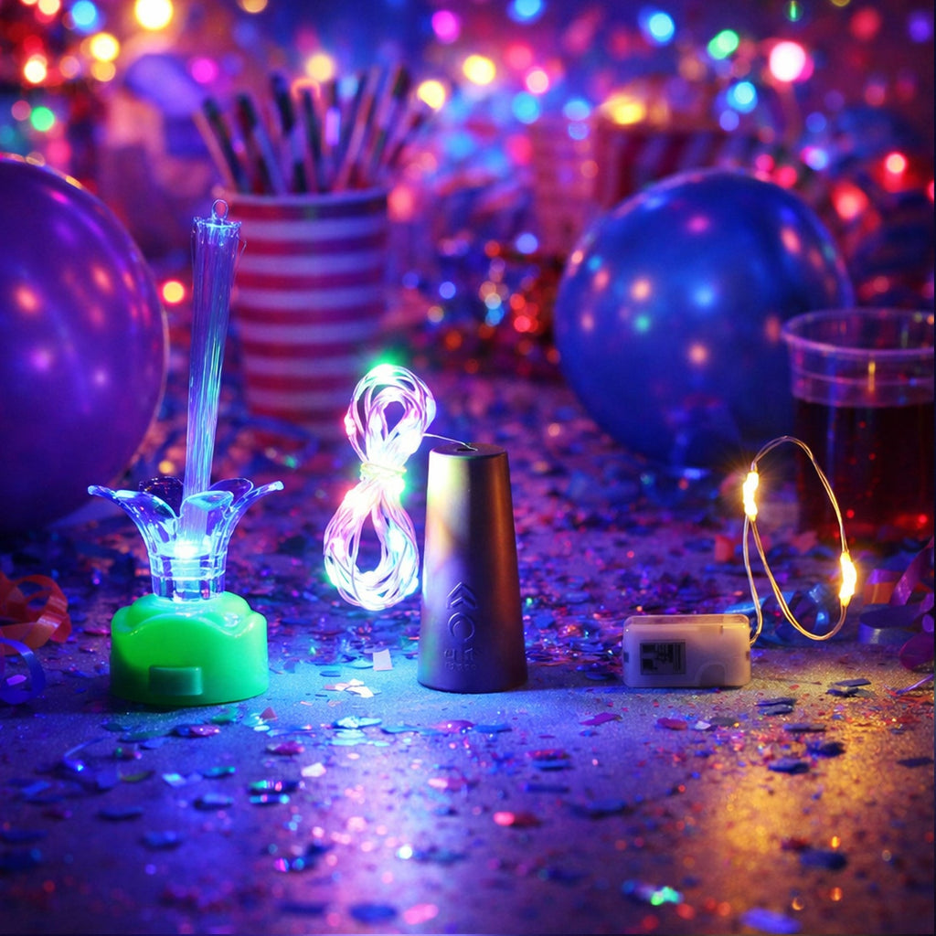 LED party light combo set featuring three decorative LED lights for festive ambiance