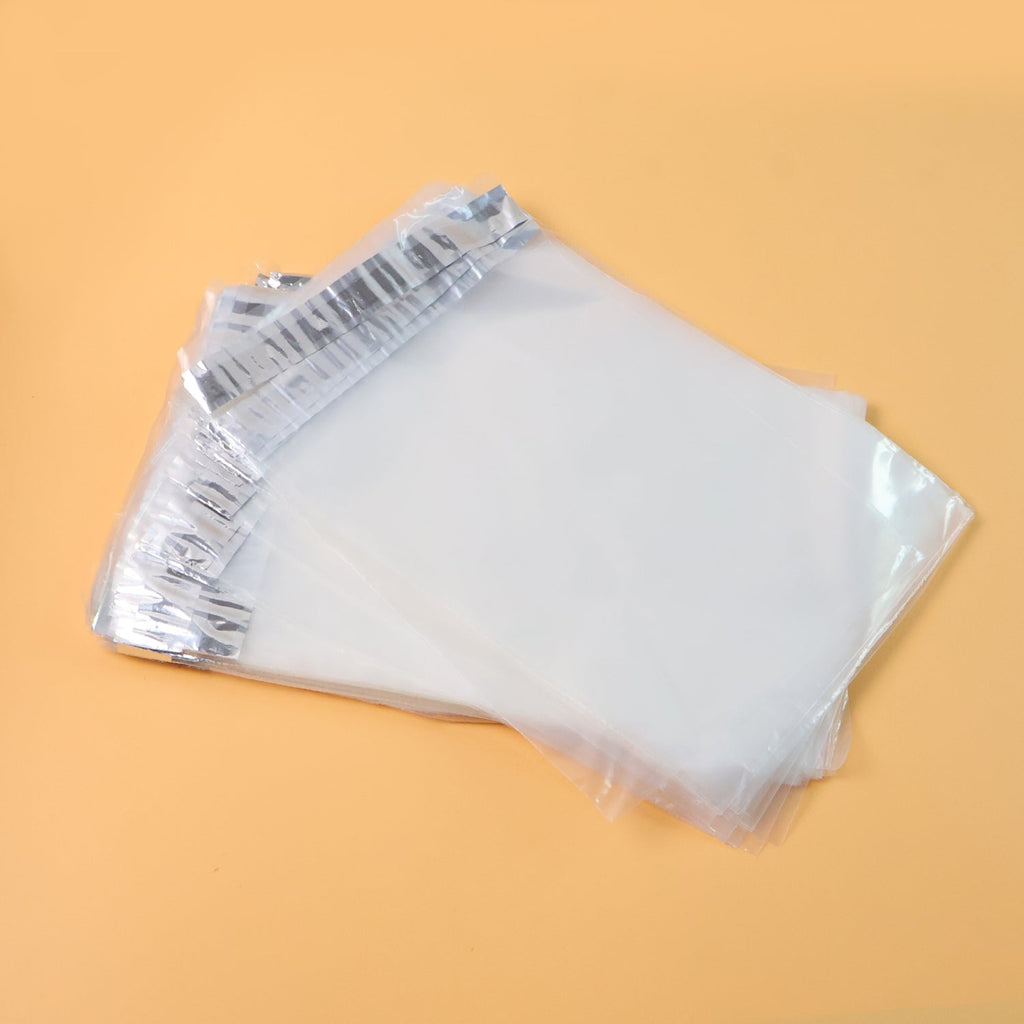 Courier polybag 8x11 inch showing self-adhesive flap for secure sealing