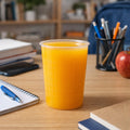 200 ML transparent plastic reusable drinking glass showing clear design