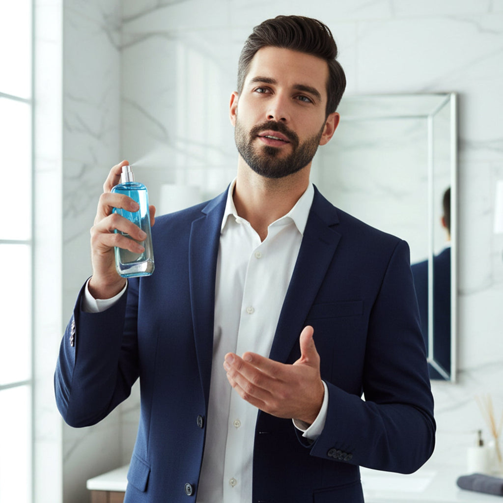 Splash feature image of Next Aqua Perfume in stylish bottle