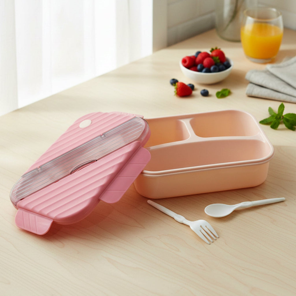 Children’s food storage container, plastic, with sections for different foods lunch box