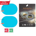 A clear car mirror anti fog film applied to a vehicle's side mirror for enhanced visibility.