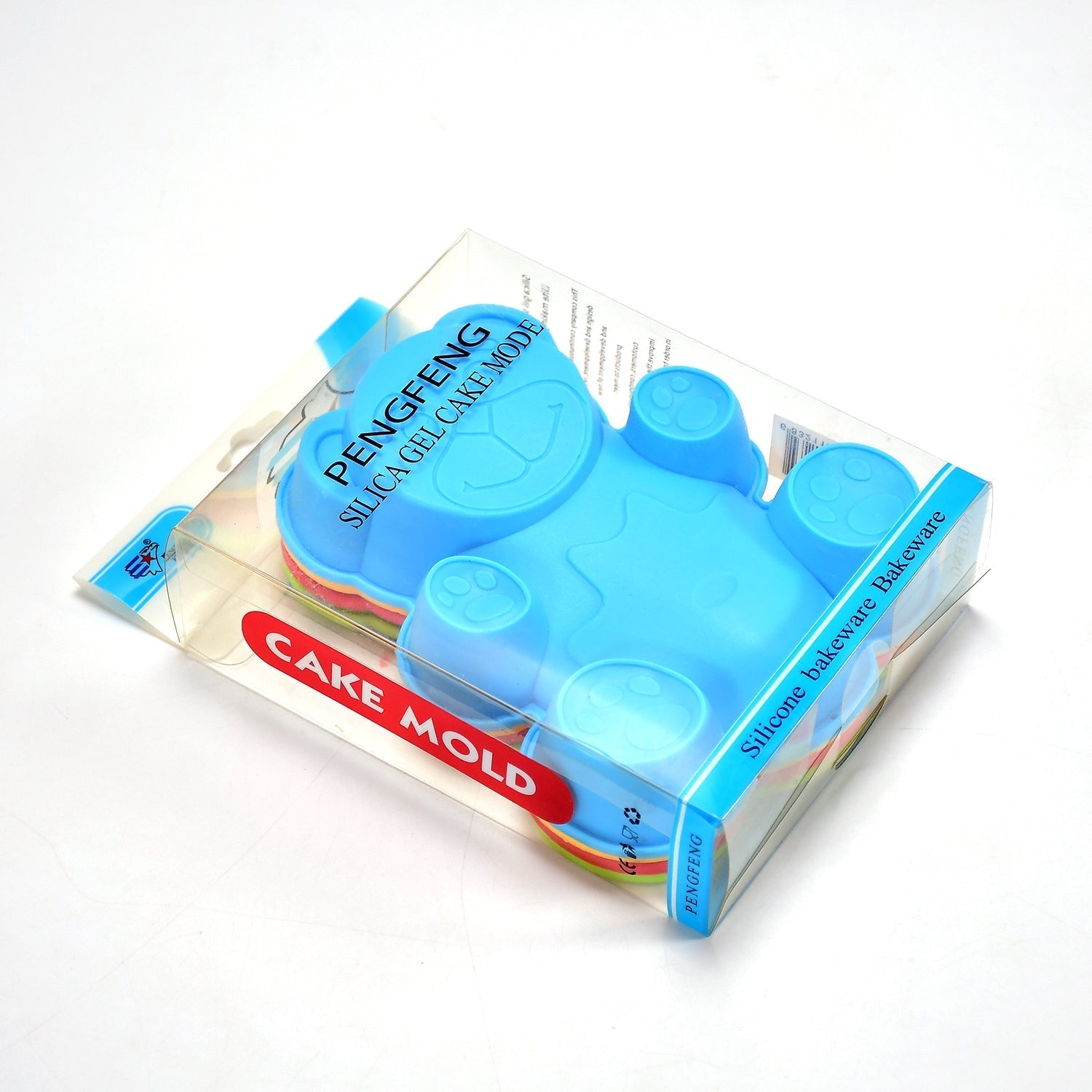 Silicone animal mould set with demoulded chocolates