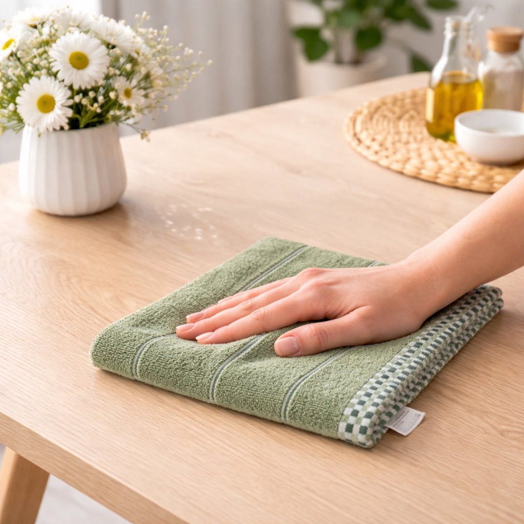 Soft cotton bath towel texture close-up, showcasing quality fabric