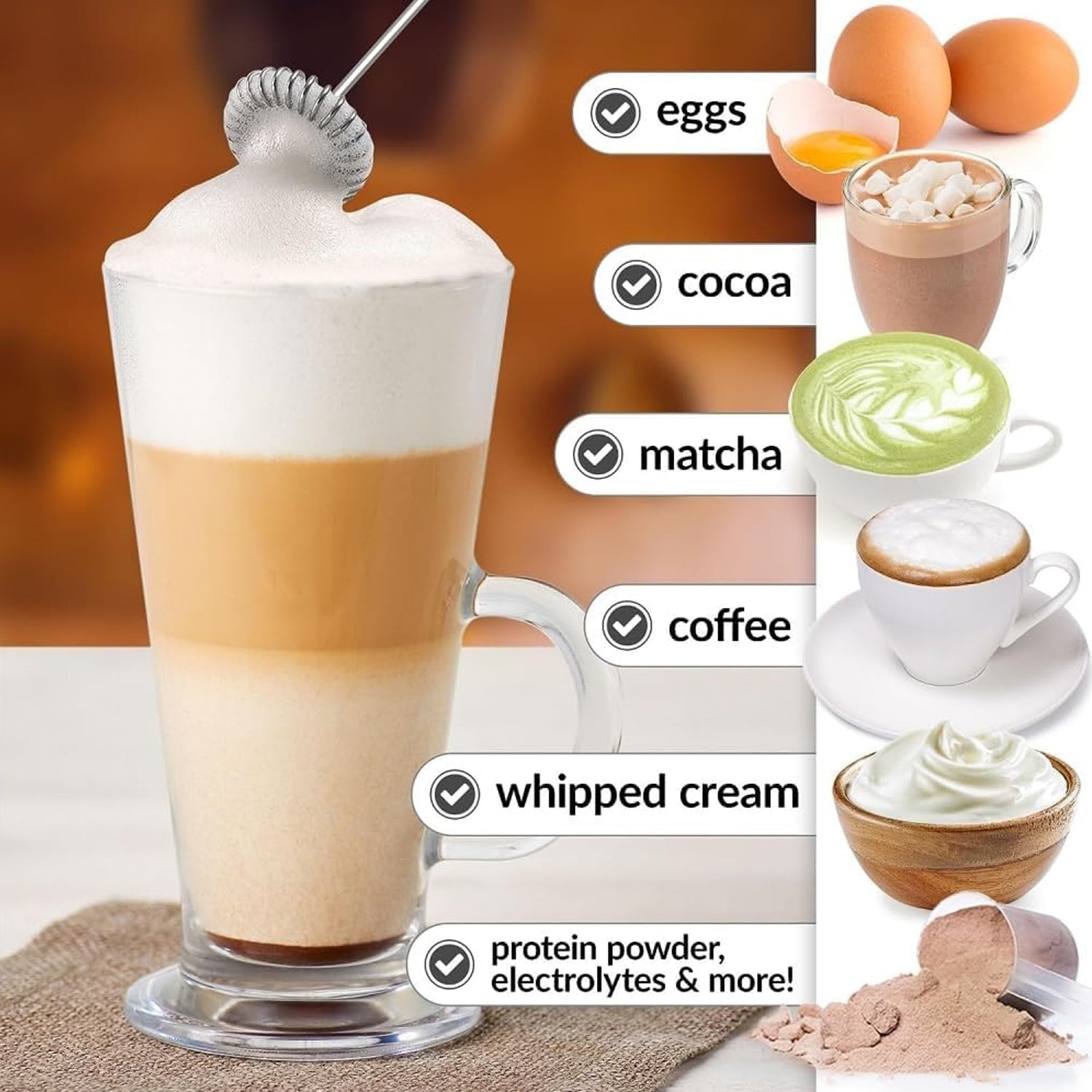 Handheld Milk Frother Blender – Quick & Compact Beverage Mixer
