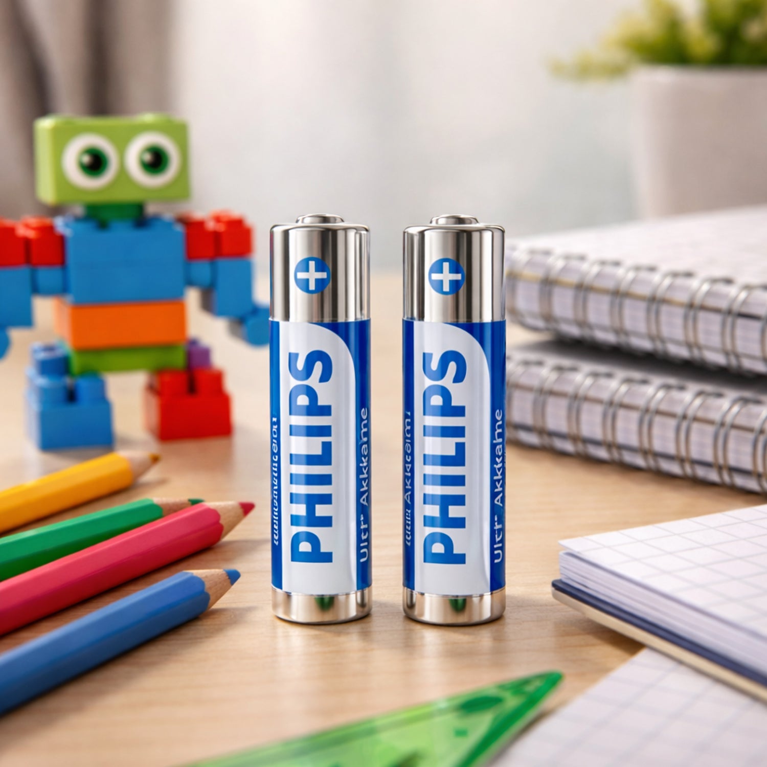 Compact alkaline AAA batteries for daily use