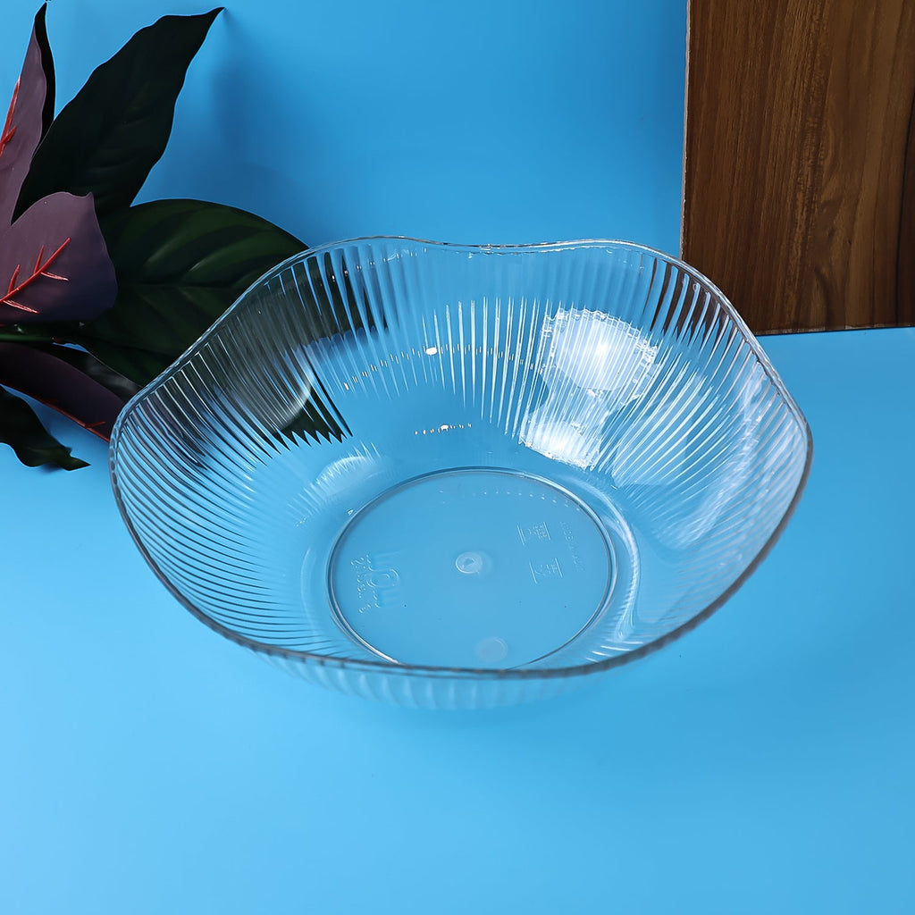 Plastic fruit basket placed on dining table