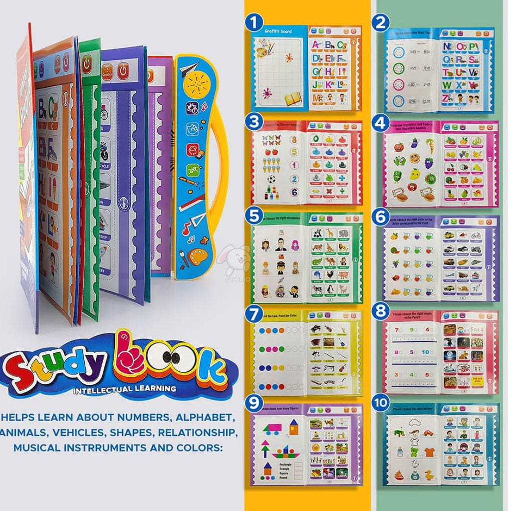 Learning book set for toddlers with phonics sound features