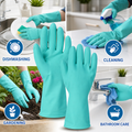 Rubber gloves displayed for household chores