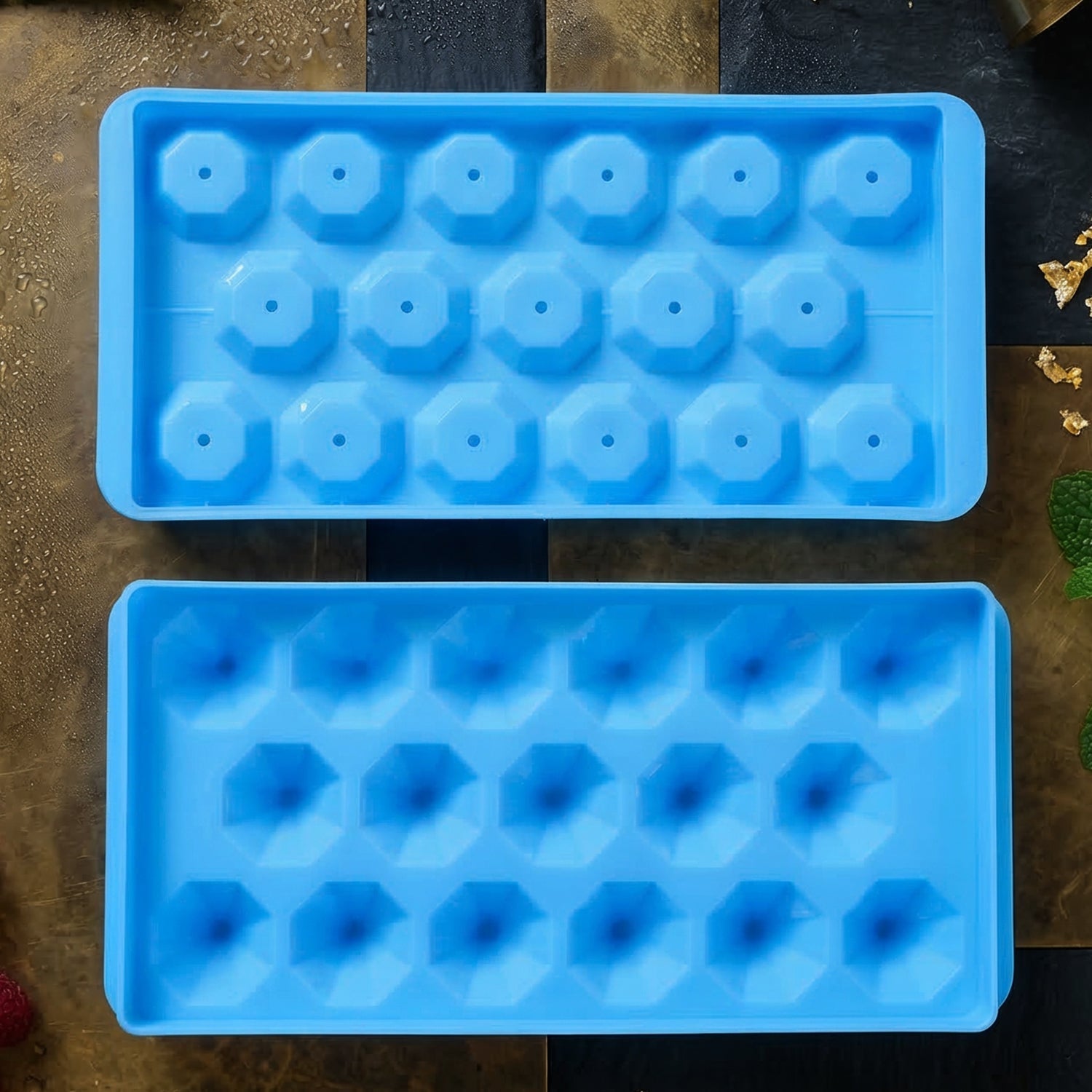 Easy release ice tray with flexible silicone material home & kitchen
