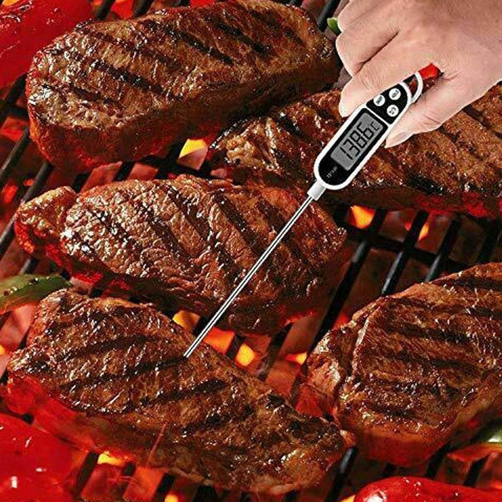 Thermometer probe meat cooking use