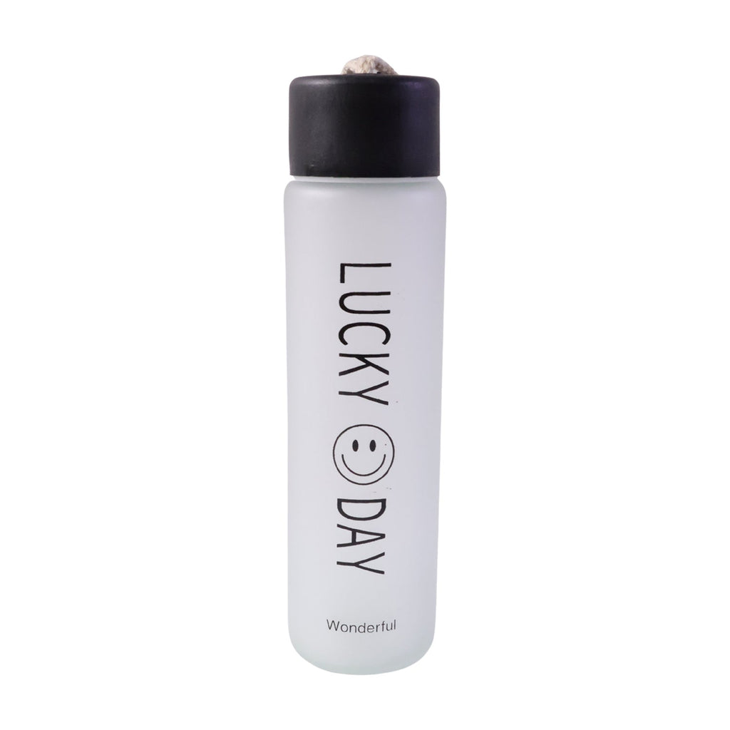 Portable glass water bottle ideal for travel and office