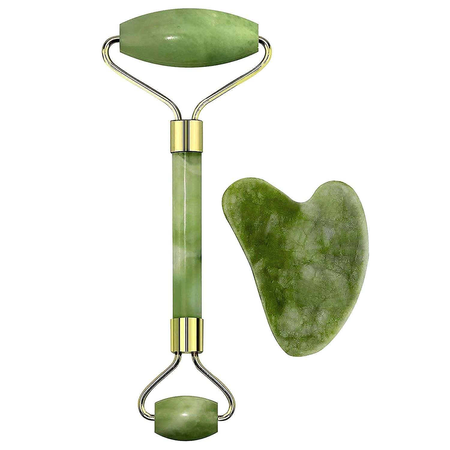 Natural jade stone facial massage stone for skin tightening
