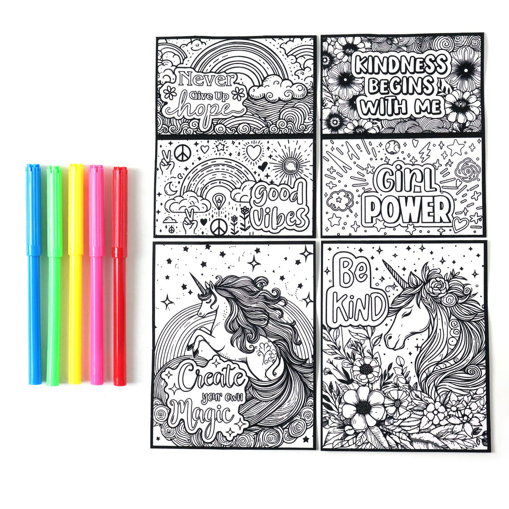 Creative art posters for kids from the 11 piece colouring and activity set