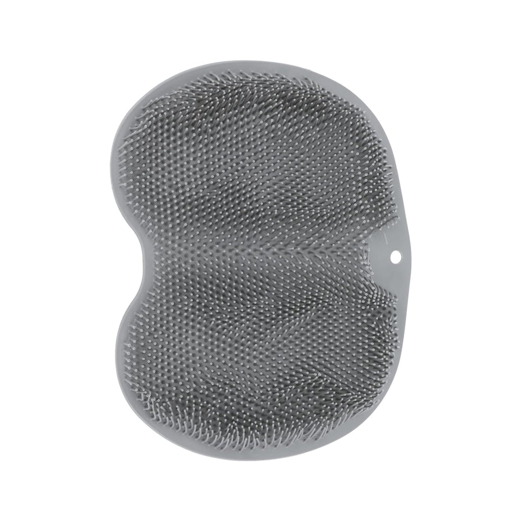 Textured silicone foot scrubber mat for shower use