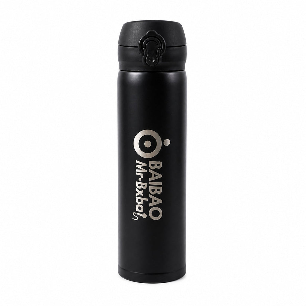 Stylish stainless steel flask for travel and outdoor use