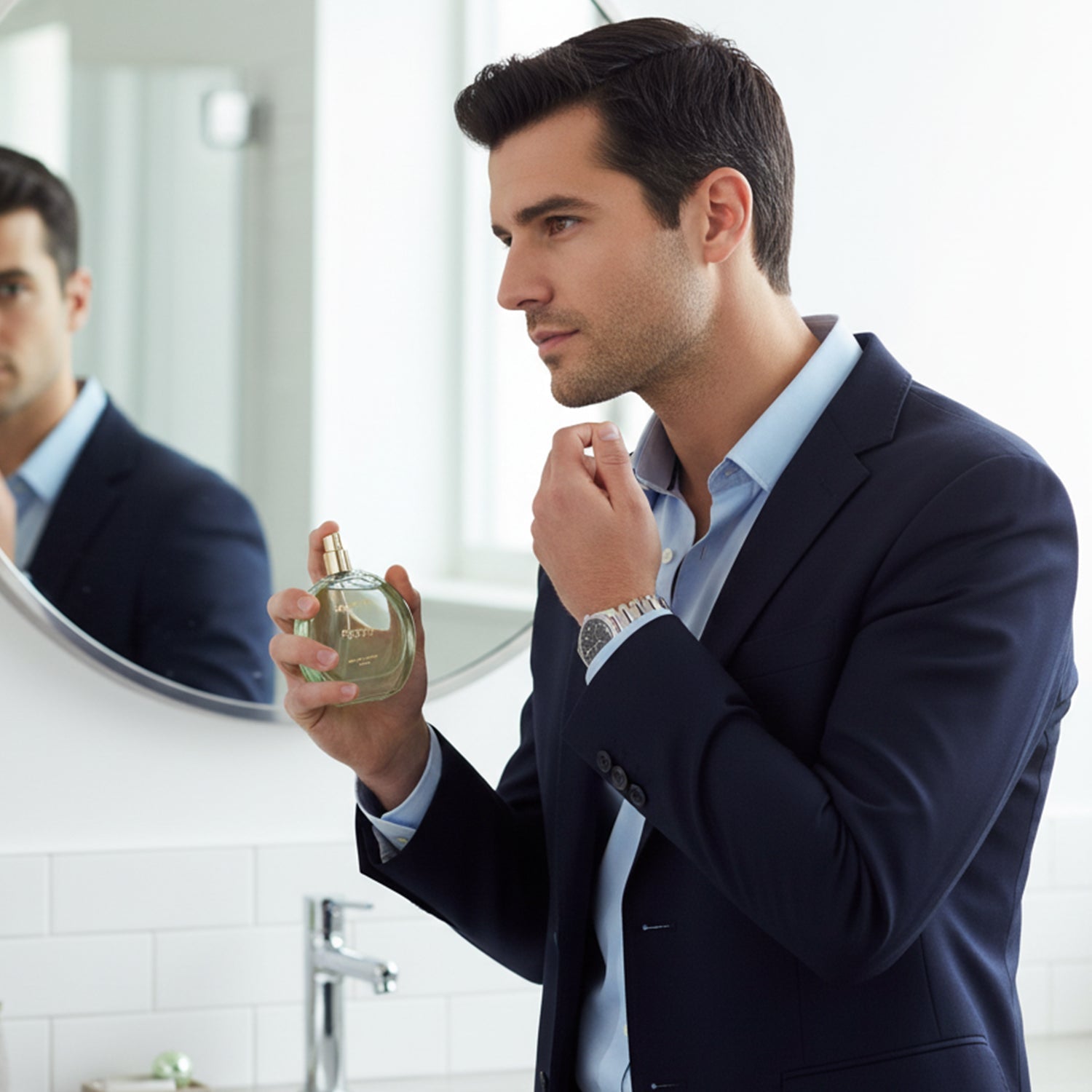 Luxury Next Poppy perfume spray elegant round bottle