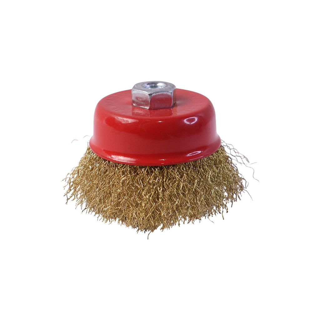 Gold brush polishing metal surfaces
