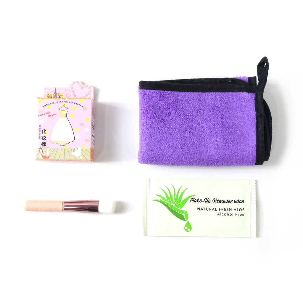 Stylish compact storage pouch for neatly organizing all 4 in 1 beauty care essentials.