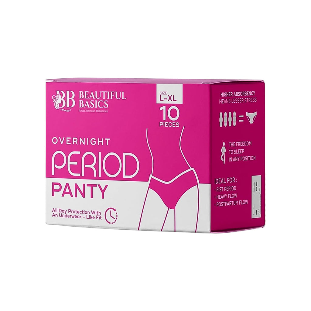 Leakproof overnight menstrual briefs in XXL size for maximum comfort