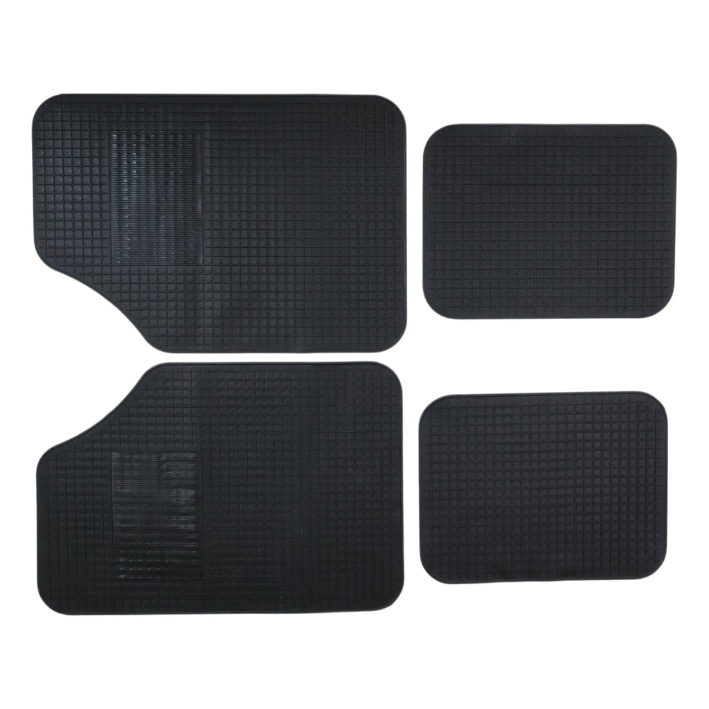Universal vehicle interior protection mats in all-weather durable rubber
