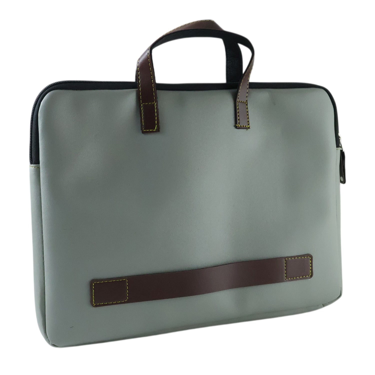Stylish business briefcase with secure zipper closure