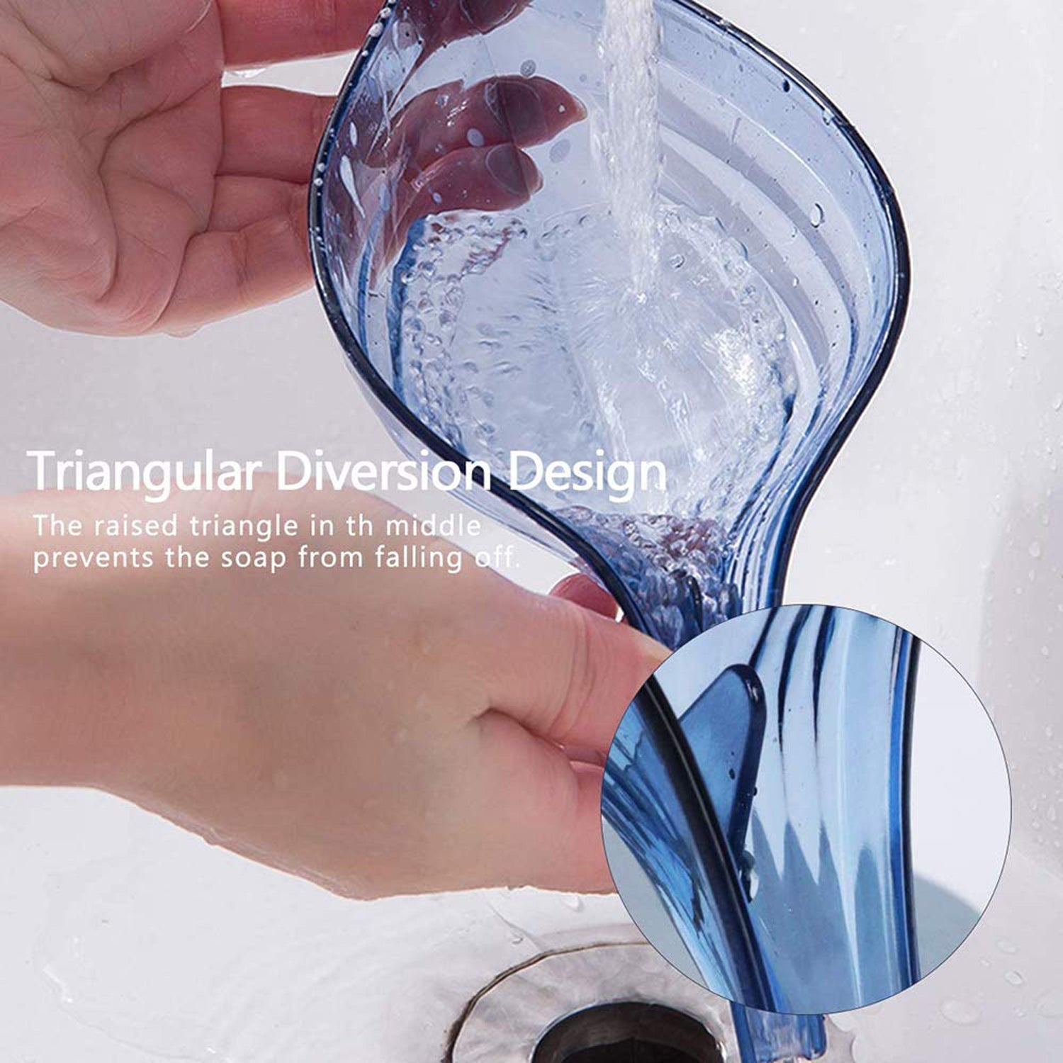 Plastic soap dish holder with drainage for bathrooms