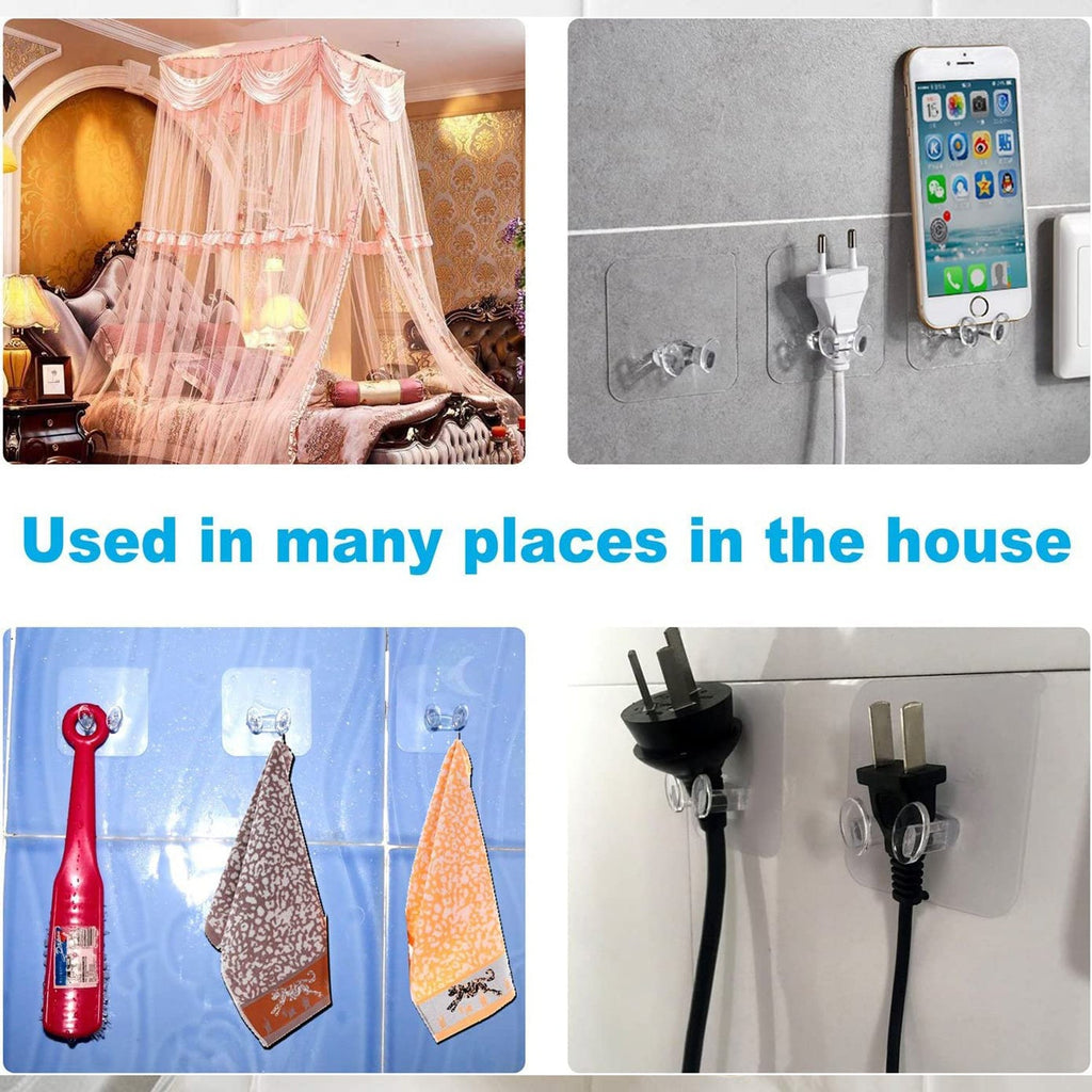 Reusable adhesive hooks for easy mounting and removal