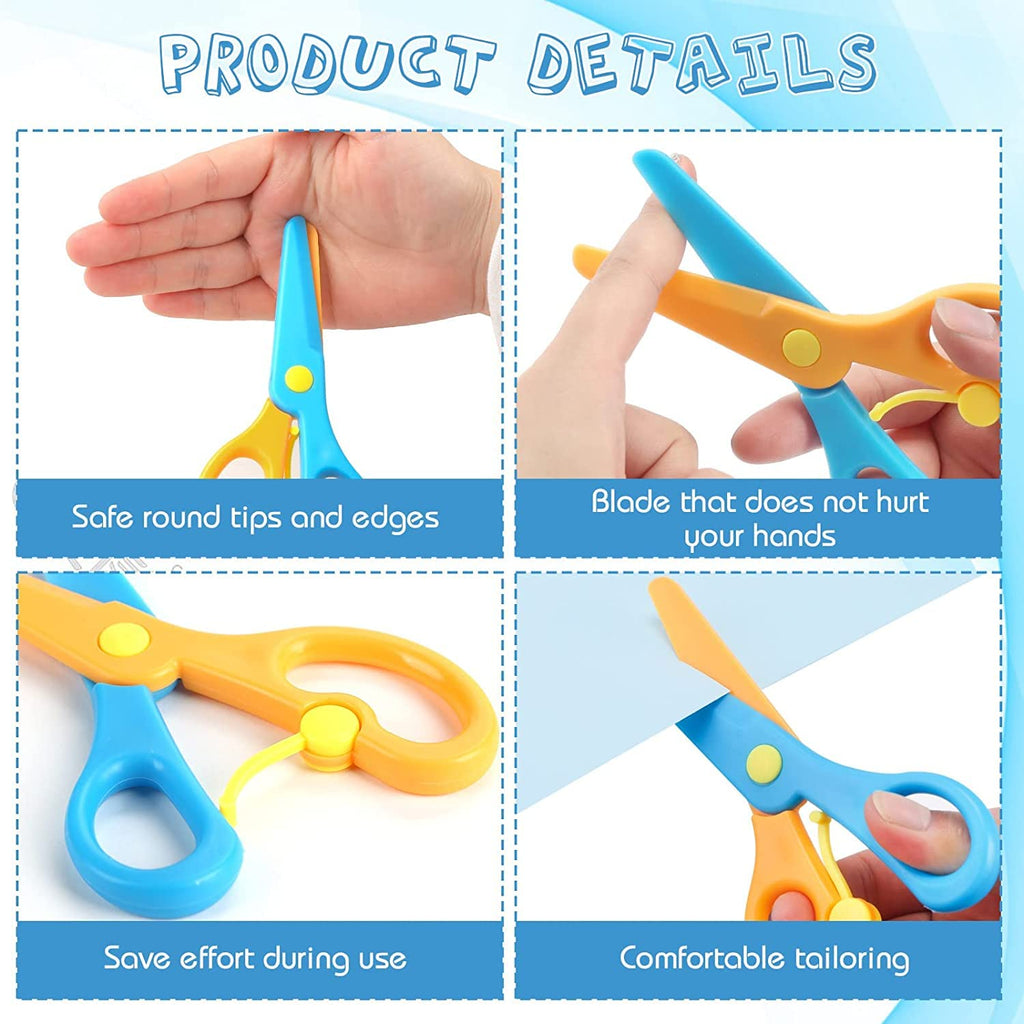 Child-friendly safety scissors ideal for school projects