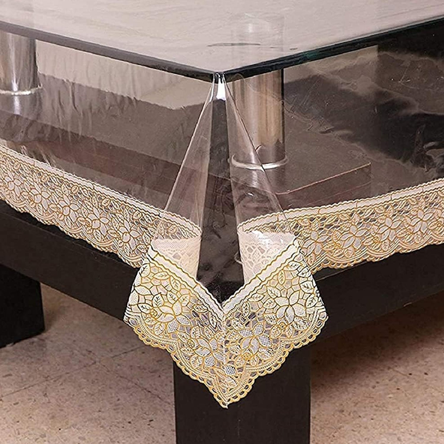 Scratch resistant plastic table cover for everyday use home & kitchen