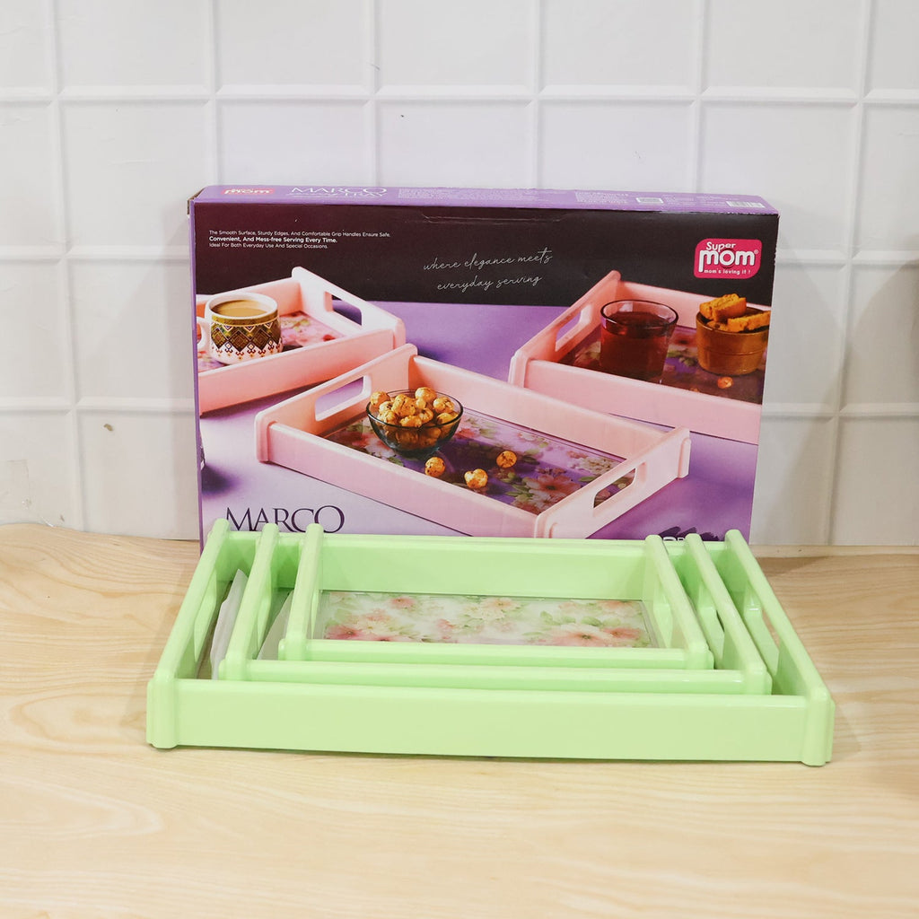 Stylish floral printed serving tray for everyday use