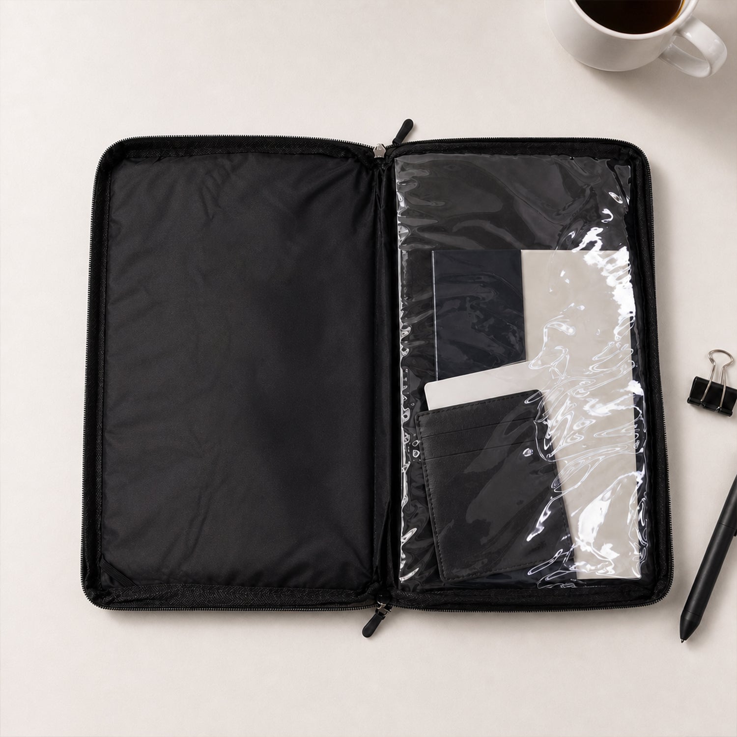 Leather laptop bag white bg