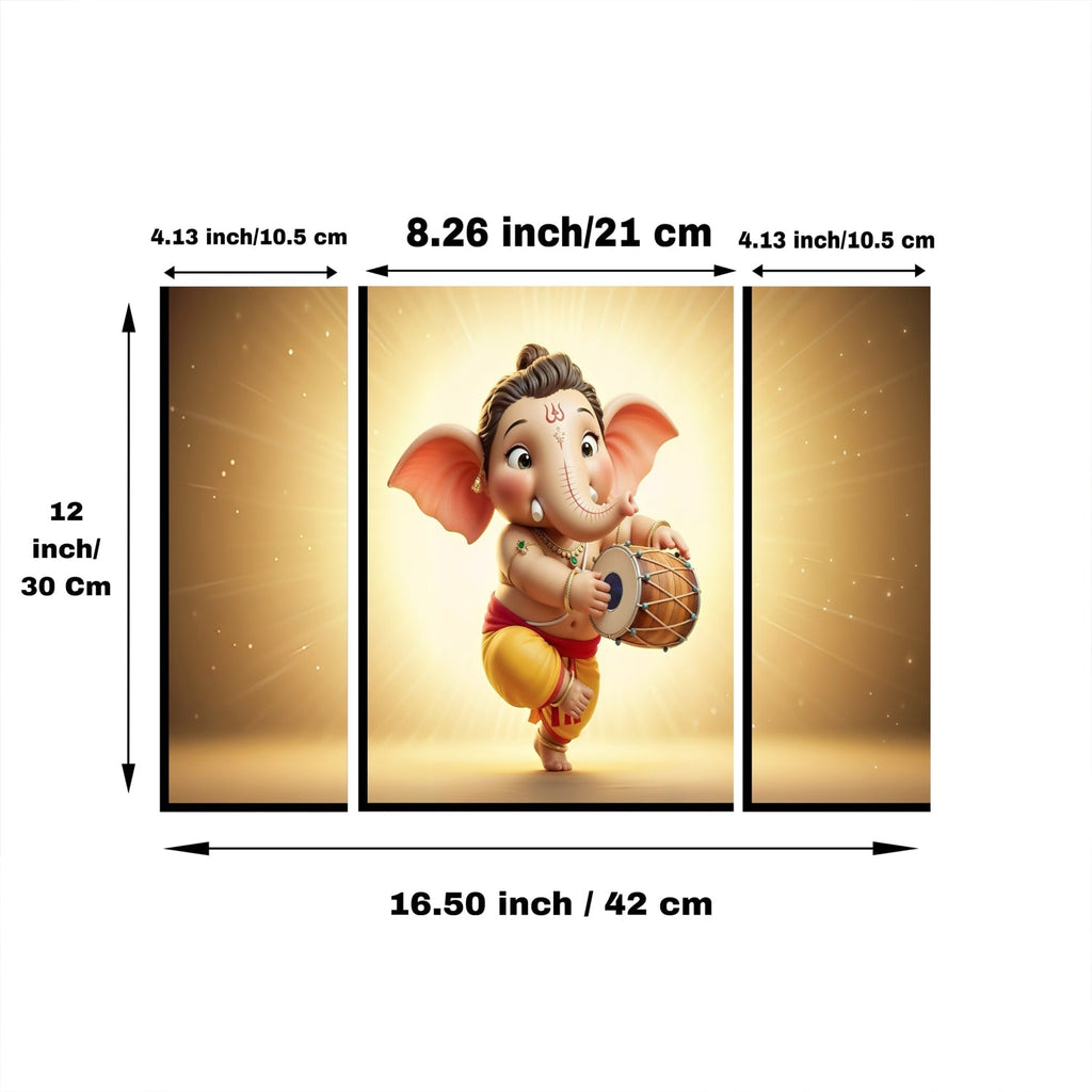 Religious MDF Ganesha wall art for spiritual spaces