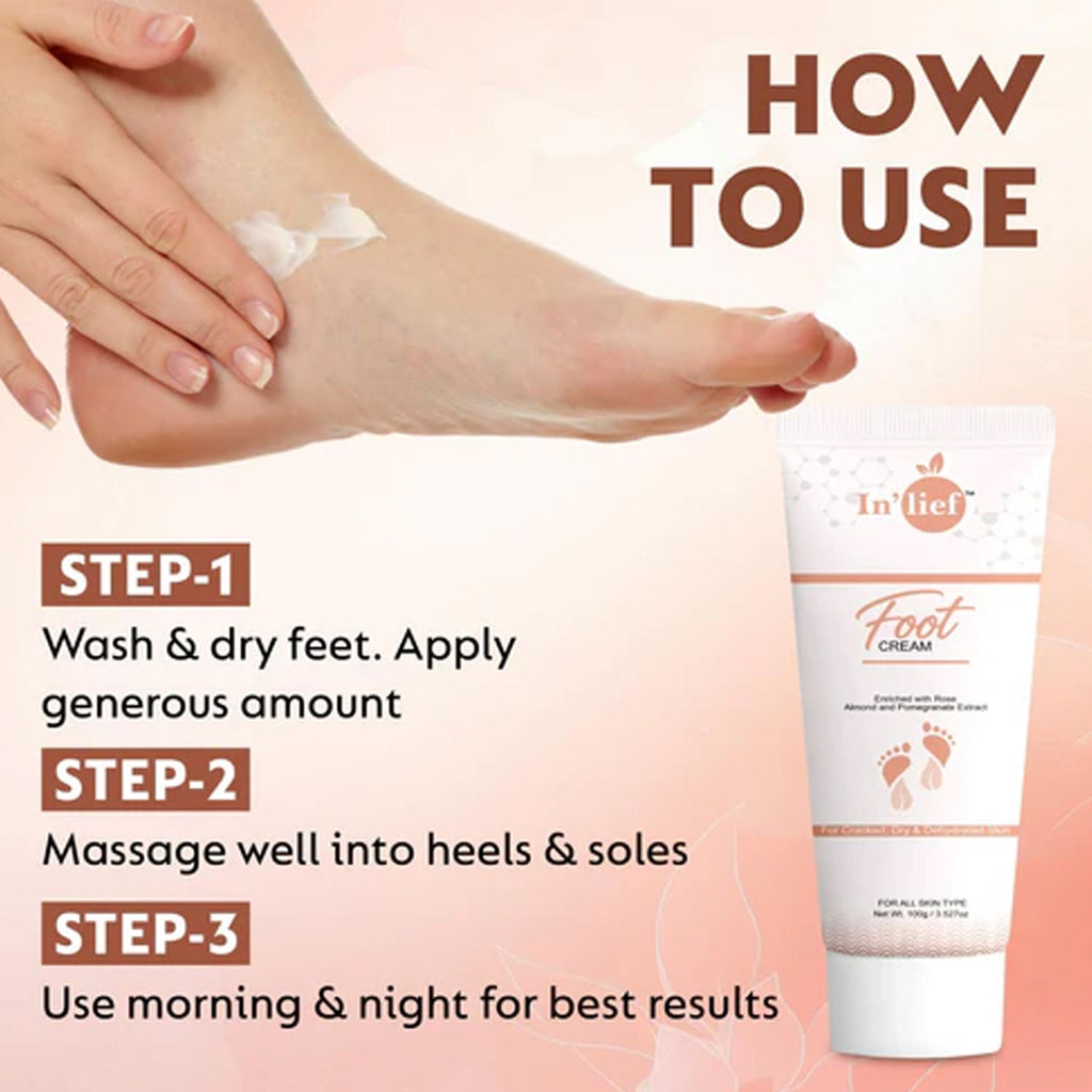 Intensive foot cream used for heel repair