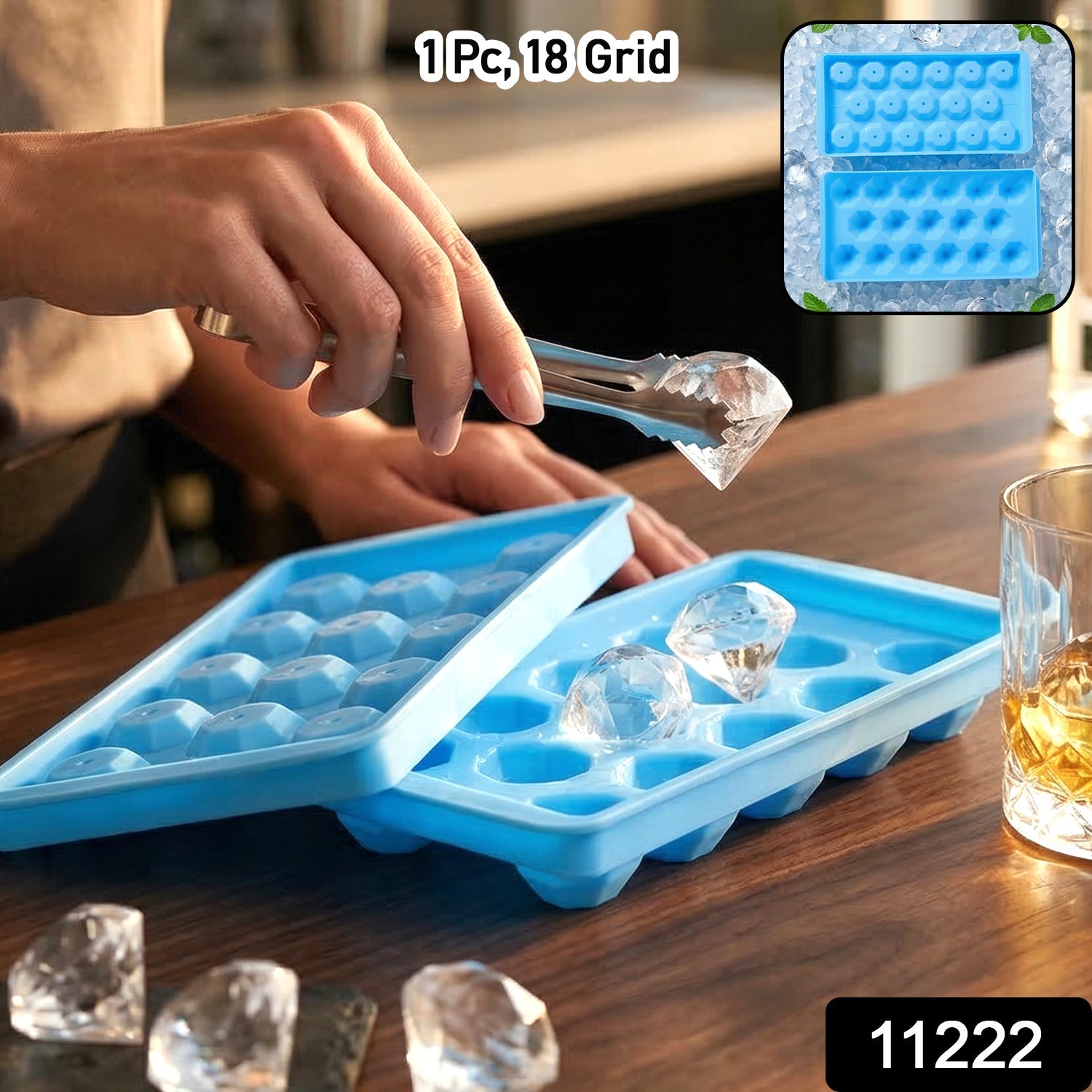 Ice cube mold tray with lid for easy freezing and removal home & kitchen