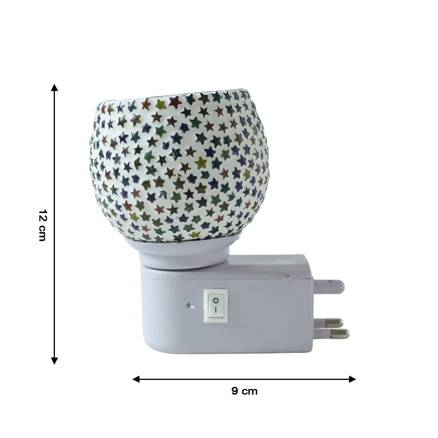 Star pattern night lamp projecting beautiful decorative light effects on wall