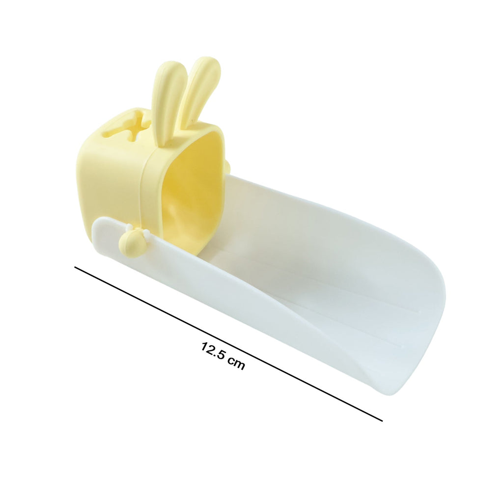 Bathroom tap extender for kids, ensuring splash-free water flow.