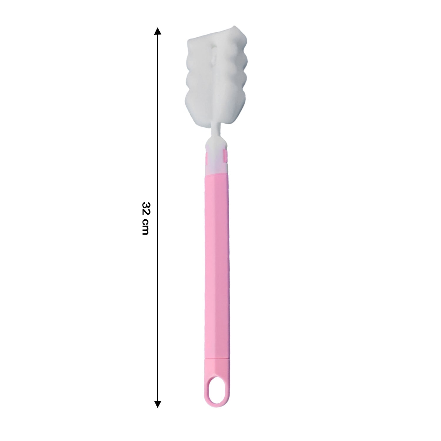 Durable silicone bottle brush with flexible head for thorough cleaning.