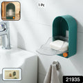 Wall mounted soap holder installed in a bathroom for space saving