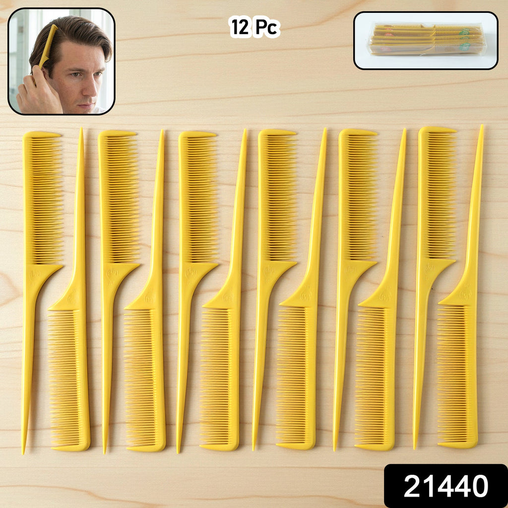 Salon use tail comb set for hair sectioning and styling