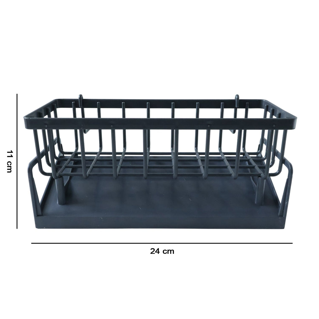 Plastic multipurpose bathroom storage rack for soaps, brushes and accessories