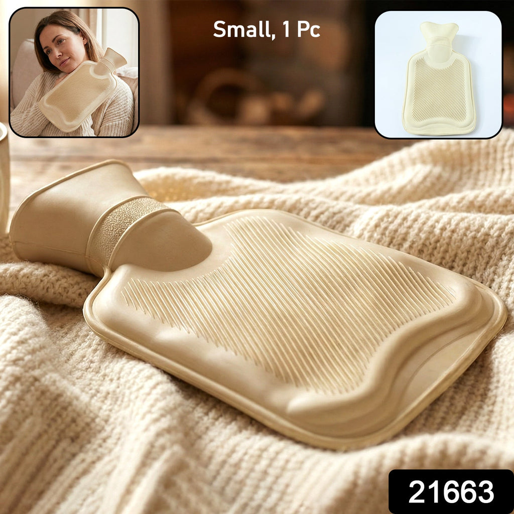 Small size flexible hot water bag for targeted pain relief